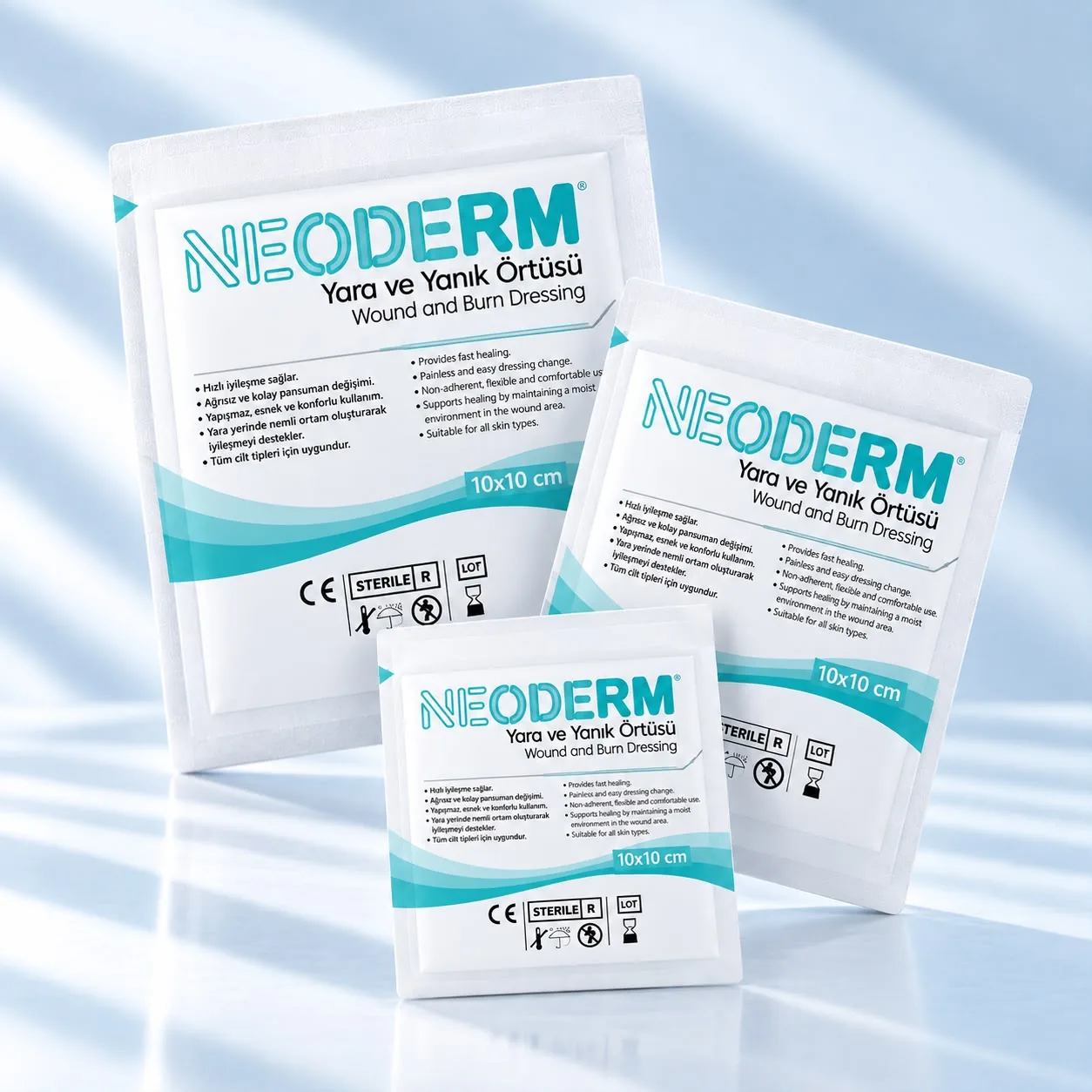 Neoderm yara ve yanık örtüsü ambalajı